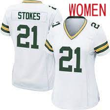 Women Green Bay Packers #21 Eric Stokes Nike White Game NFL Jersey